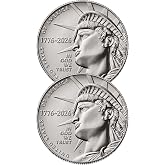2026 P, D Enduring Liberty Half Dollar 2-Coin Set - Brilliant Uncirculated - Dual Dated Coins - Semiquincentennial Coin Collection SemiQ Uncirculated