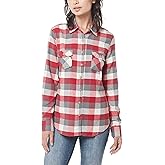 Weatherproof Vintage Womens Casual Soft Brushed Plaid Button-Down Flannel Shirt