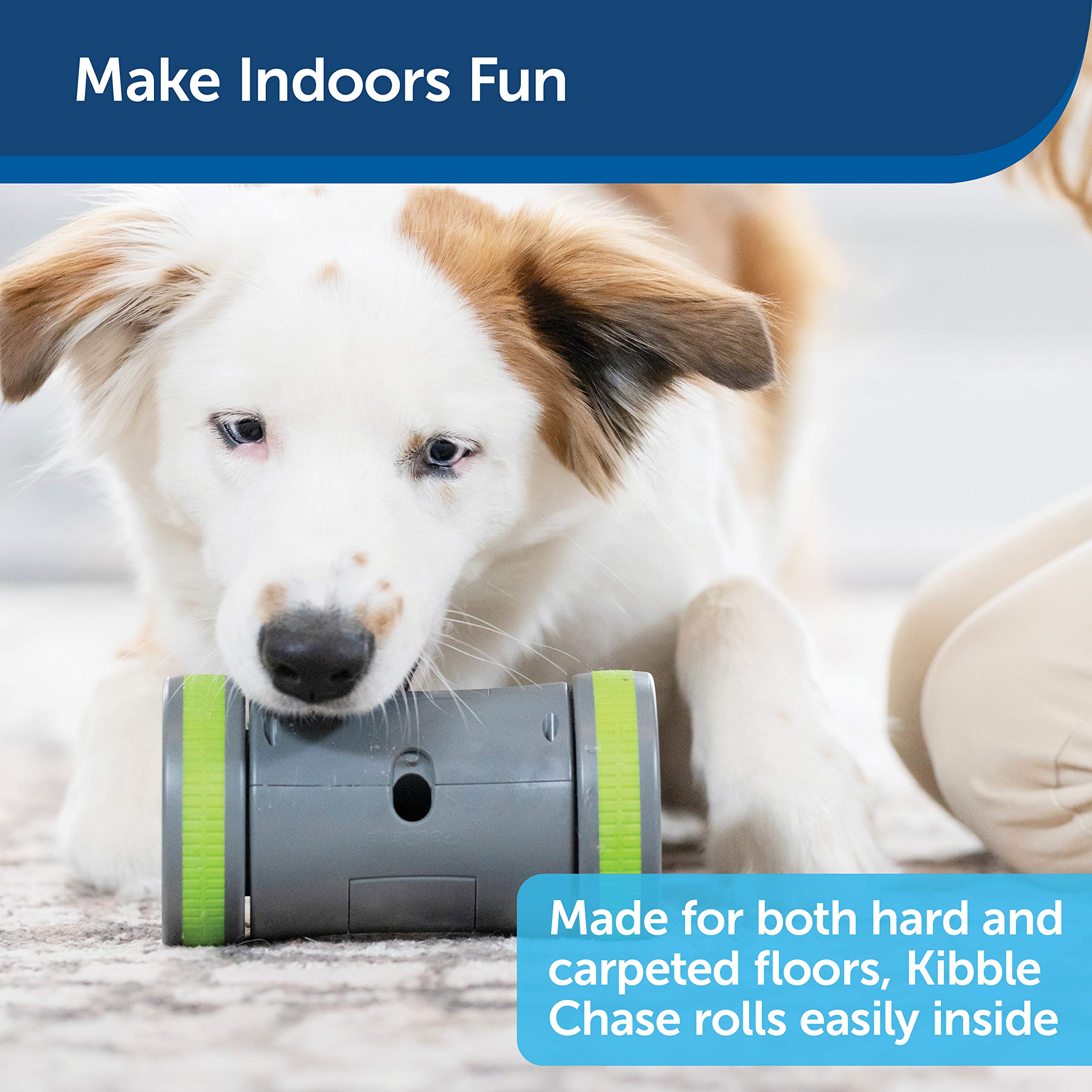 PetSafe Kibble Chase Interactive Dog Toy - Slow Feeder - Electronic Treat Dispenser - Perfect for Small, Medium, and Large Dogs