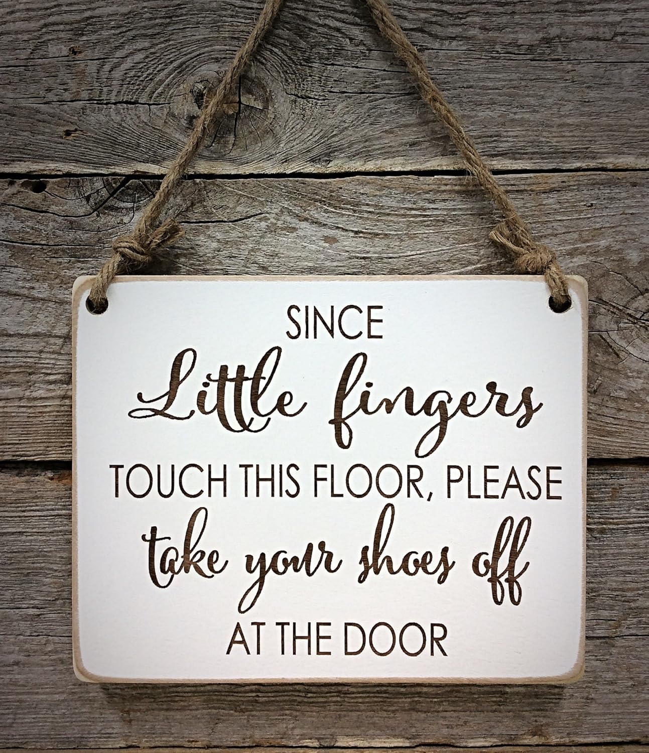 Amazon Com Little Fingers Baby Front Door Sign Please Take Your