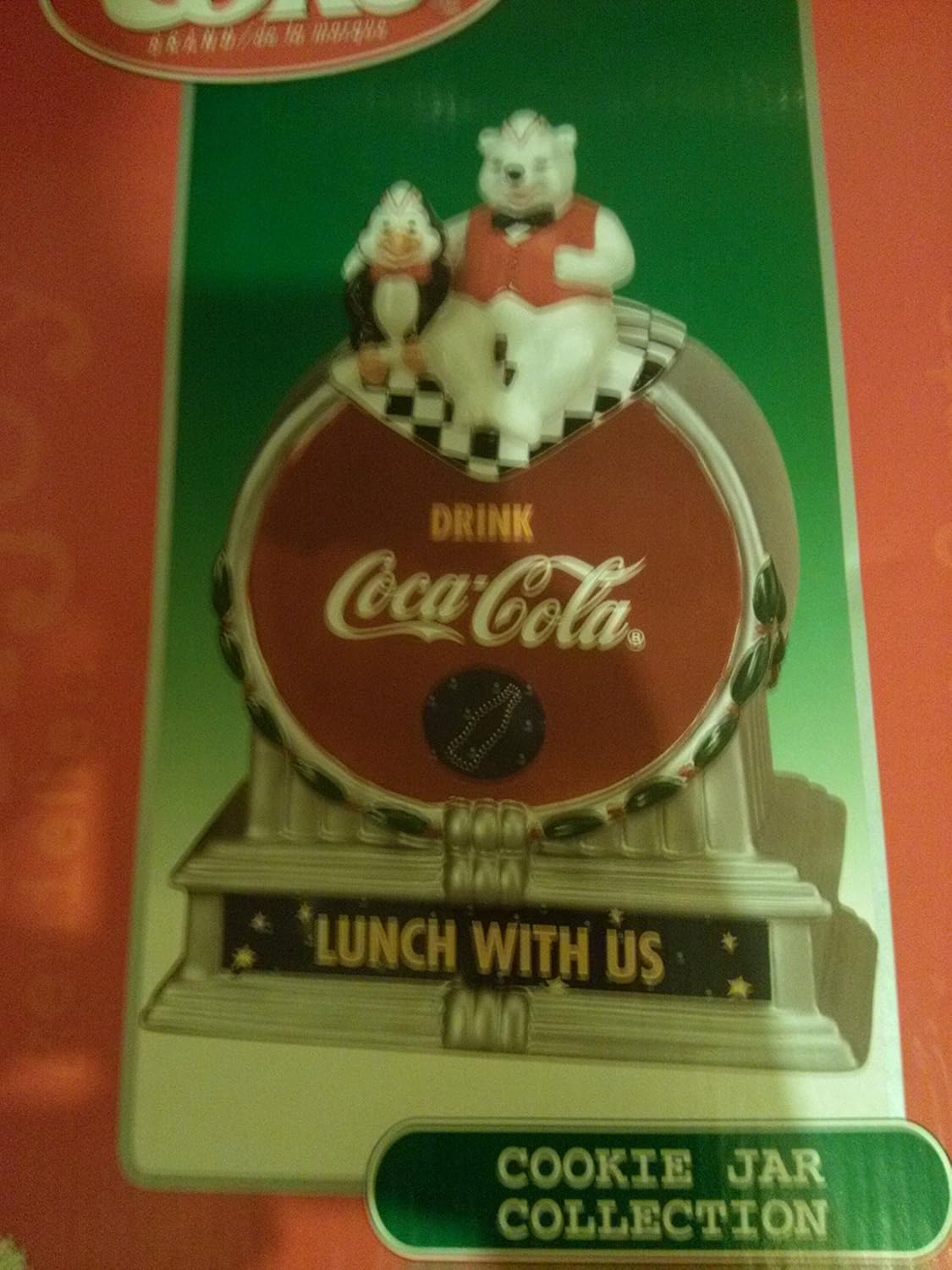 Coca Cola Cookie Jar 'Lunch with Us'