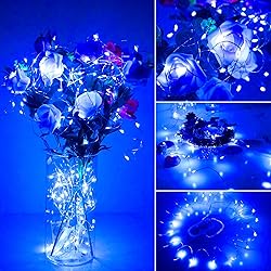 SunKite 16 Packs 20 LED Blue Fairy String Lights