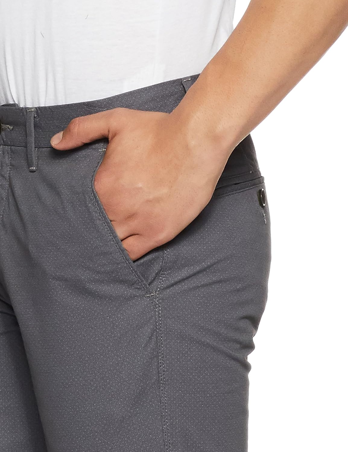 arrow sports men's straight fit cotton casual trousers