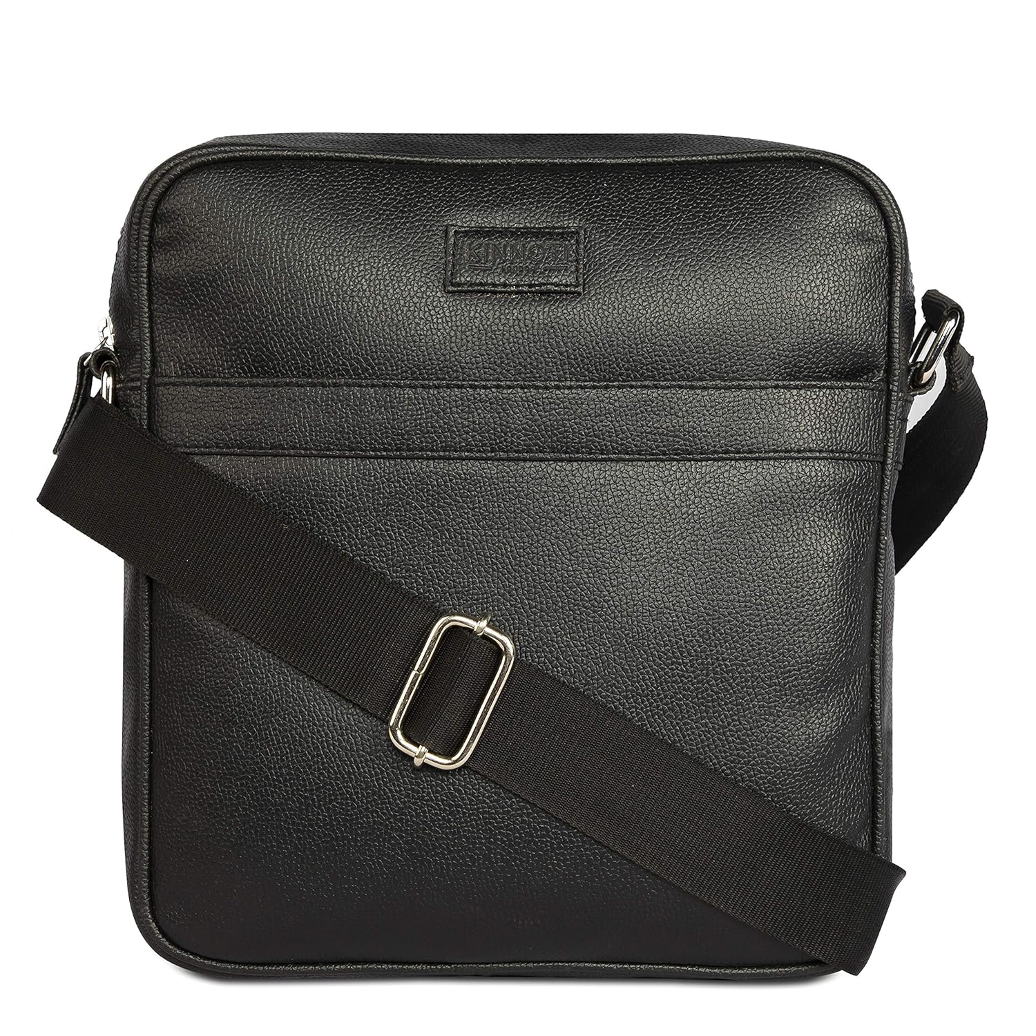 Buy Kinnoti Vegan Leather Messenger Bag For Men and Women (Black) at