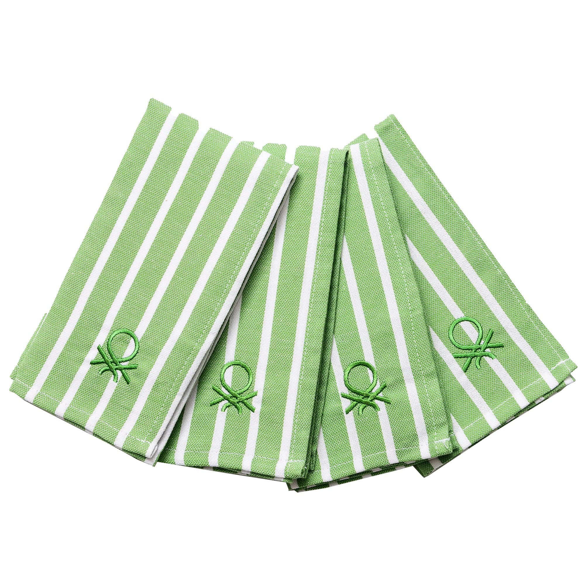 United Colours of Benetton Set of 4 Tea Towels 33 x 45 cm 170gsm 100% Cotton Green House Benetton 45 x 33 cm