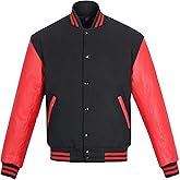 Sledwise Varsity Jacket Baseball Letterman Jacket– Wool and Leather Premium Quality Unisex Basketball Jacket
