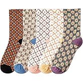 IIG Women's Fashion Cute Cotton Socks Novelty Funny Above Ankle Crew Socks Holiday Gifts for Women 4/5 Pairs