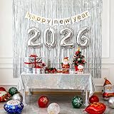 GREATRIL Silver Foil Fringe Curtain Backdrop 3.2 ft x 8.3 ft Pack of 2 view 6