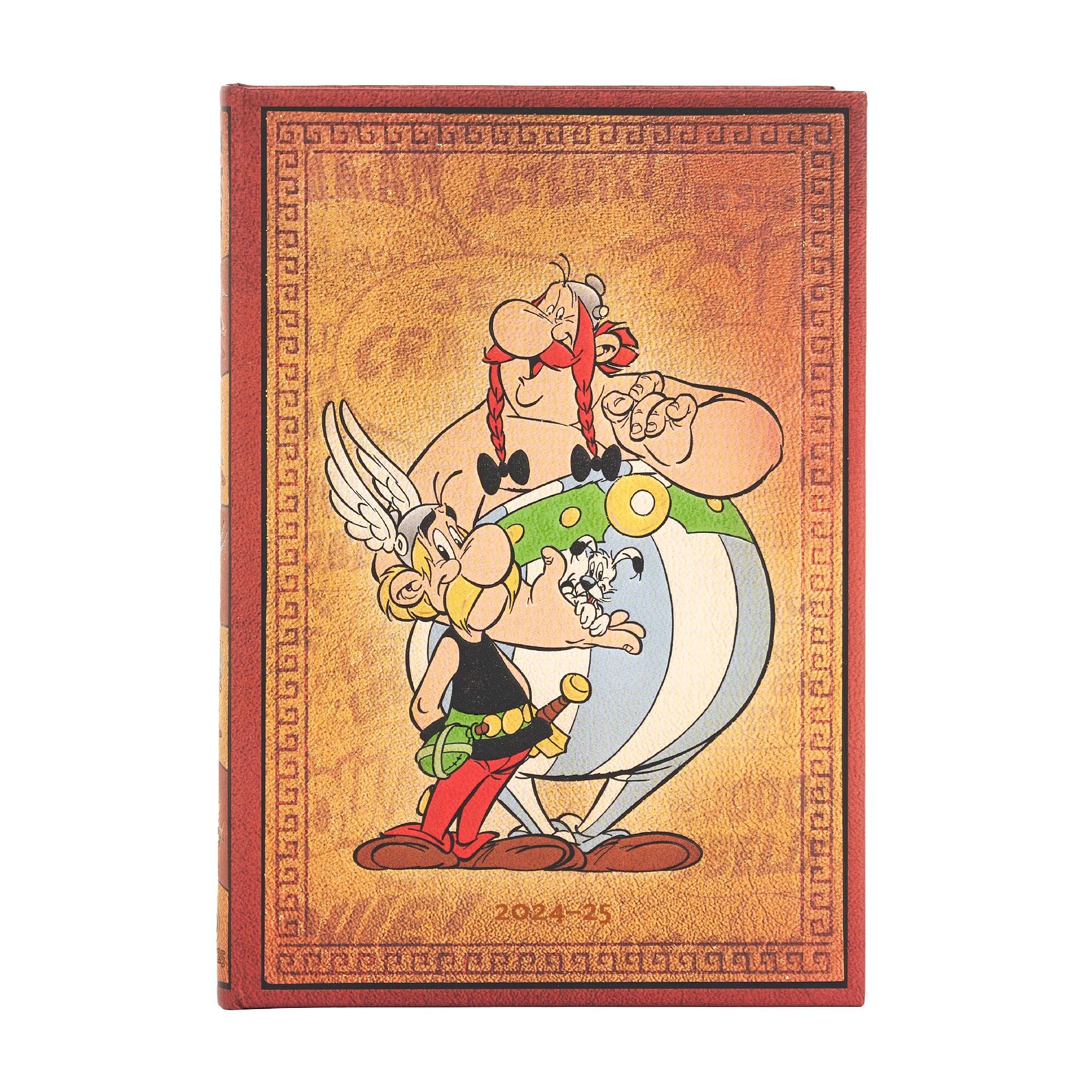 Paperblanks Asterix & Obelix Midi Horizontal 18 Month Calendar 2025 Elastic Band Closure