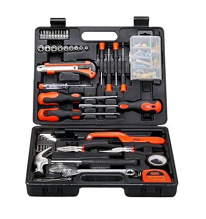 Black + Decker hand tool kit (Orange/Black)