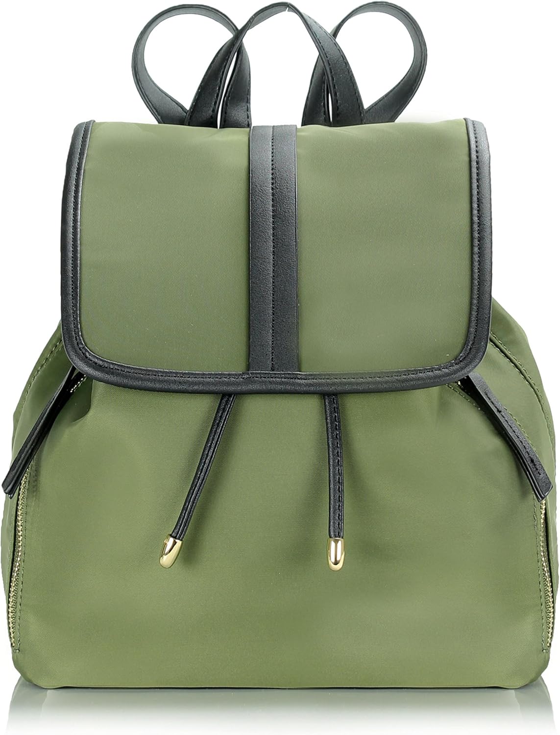 green nylon backpack
