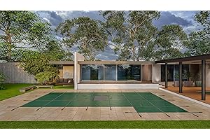 WaterWarden Inground Pool Solid Safety Cover 18’ x 36’ with Right End Step, 15-Year Warranty, UL Classified to ASTM F1346, Triple Stitched for MAX Strength, Abrasion Resistant, Hardware Included