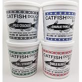 Catfish Charlie Dough Bait Variety Pack, 4 x 14oz Tubs