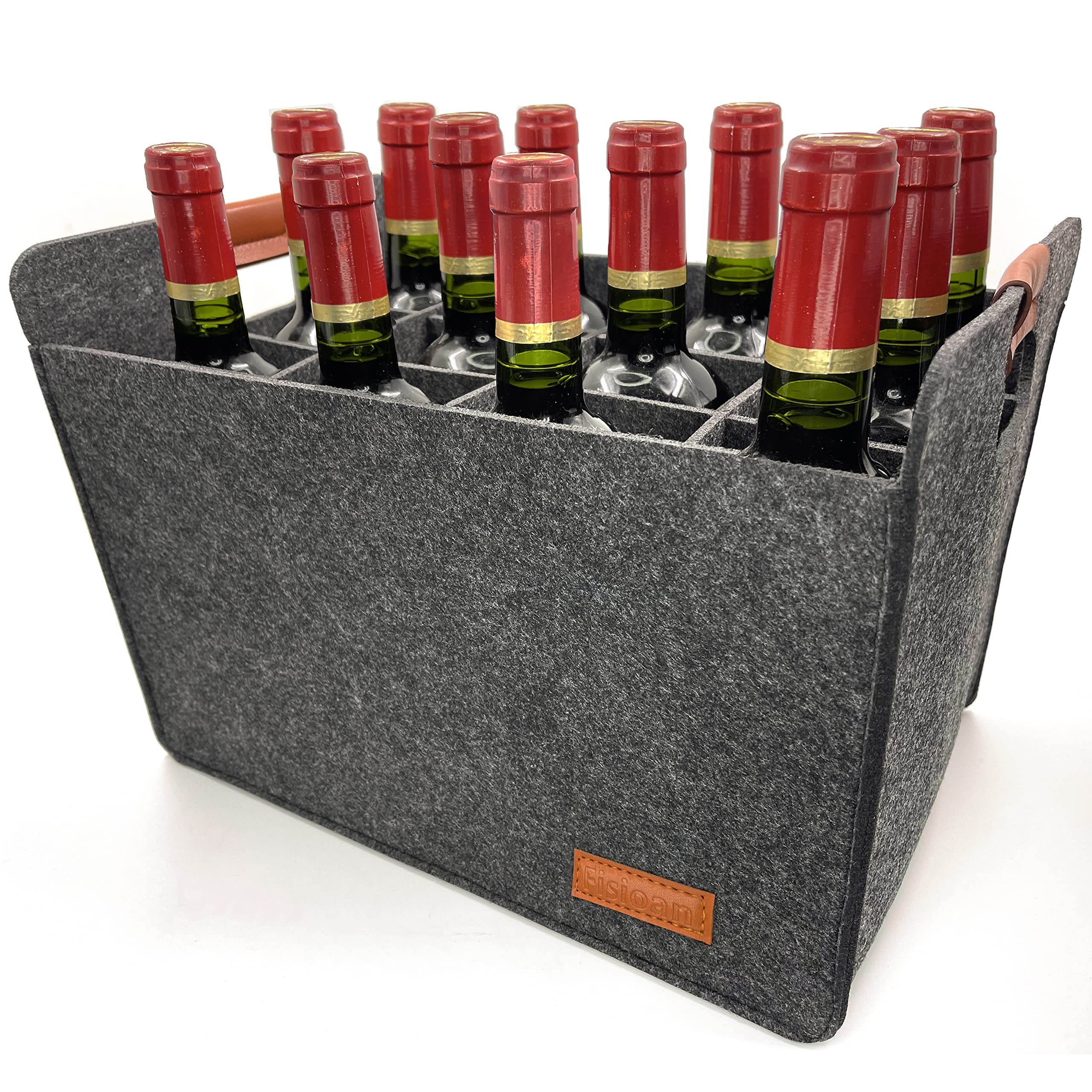 Photo 1 of 12 Bottle Wine Carrier Carry Case Glasses Vacation Picnic Dinner Party Travel Storage & Organizers for Toys, Shelves, Clothes