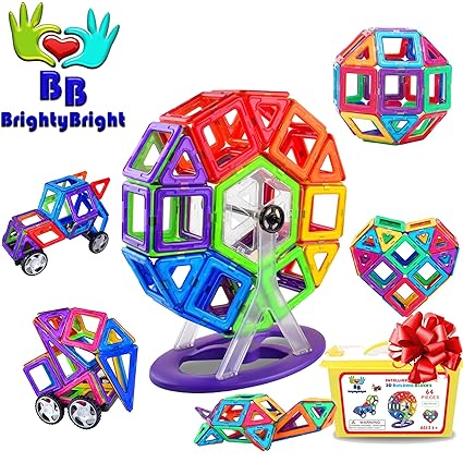jasonwell 133 pieces creative magnetic building blocks