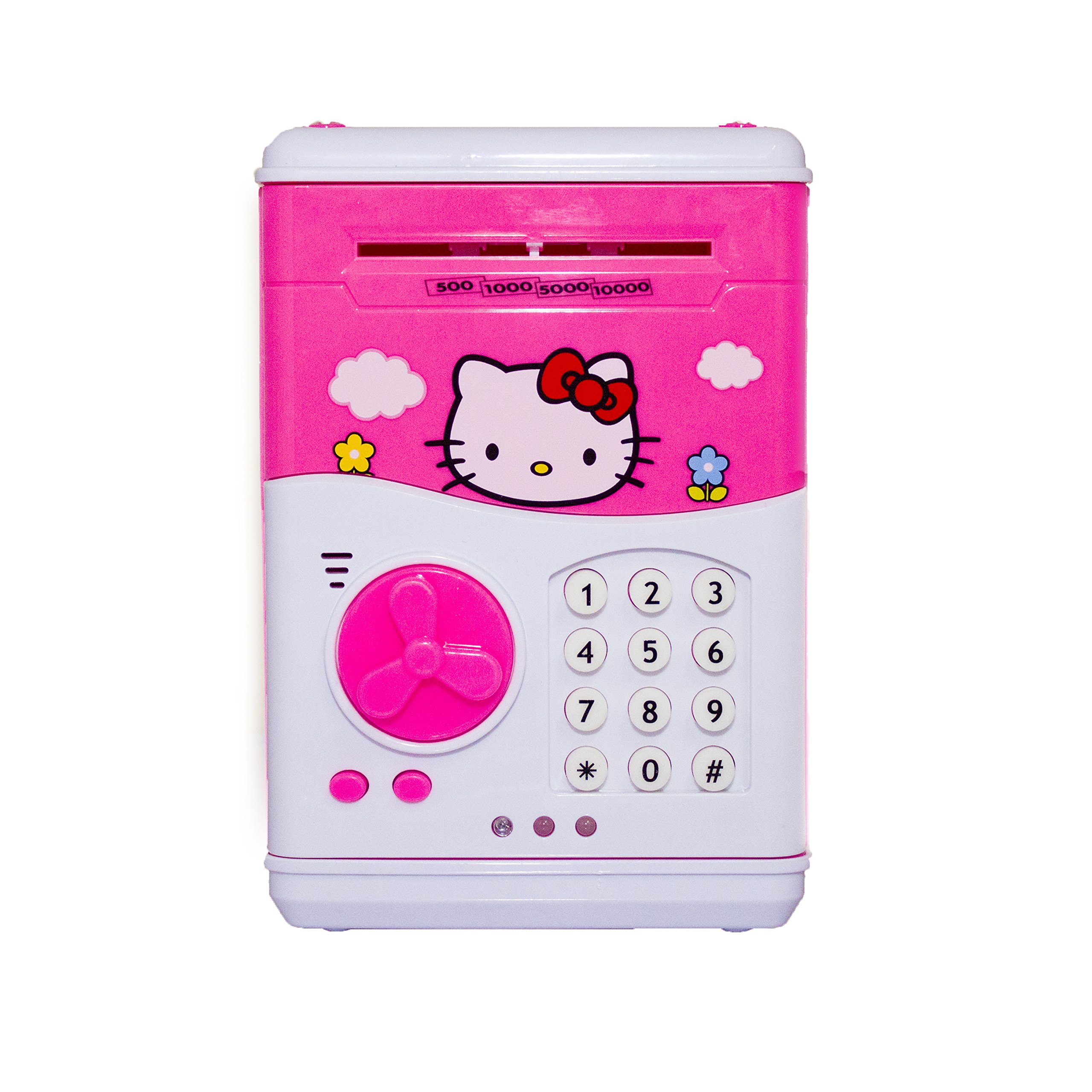 toyvala mini electric secret password safe atm piggy bank money safe deposit box toy hello kitty