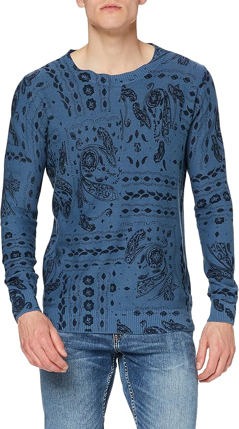Paisley Print Knit Pullover Sweater main image 0