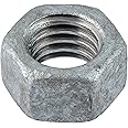 3/8"-16 (100 Pack) Galvanized Grade 2 Hex Nuts, Coarse Thread, Hot Dip Galvanized, Industrial/Commeical Grade ASME B18.2.2 by Makers Bolt