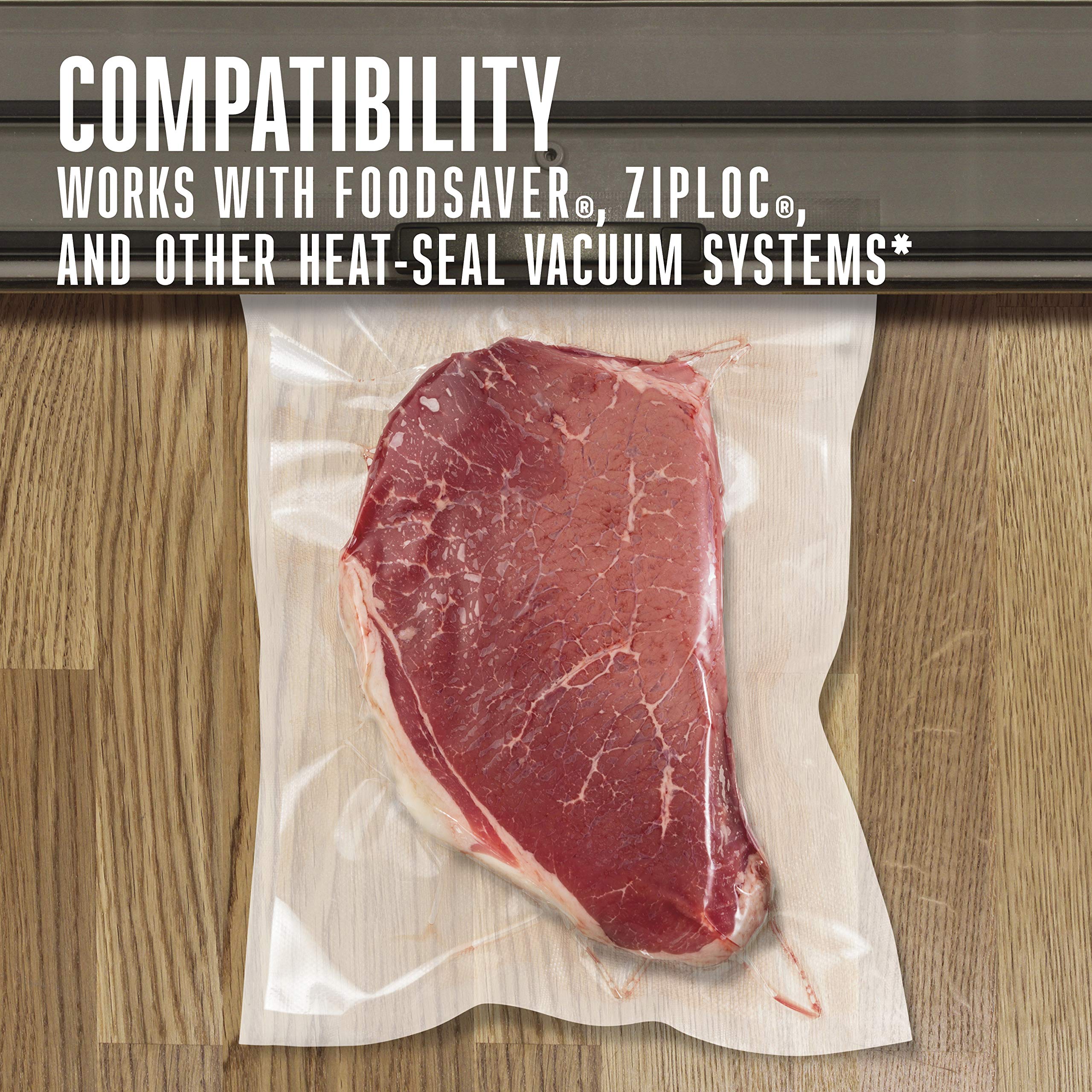 Weston Vacuum Sealer Bags, 2 Ply 3mm thick, for NutriFresh, FoodSaver & Other Heat-Seal Systems, for Meal Prep and Sous Vide, BPA Free, 11
