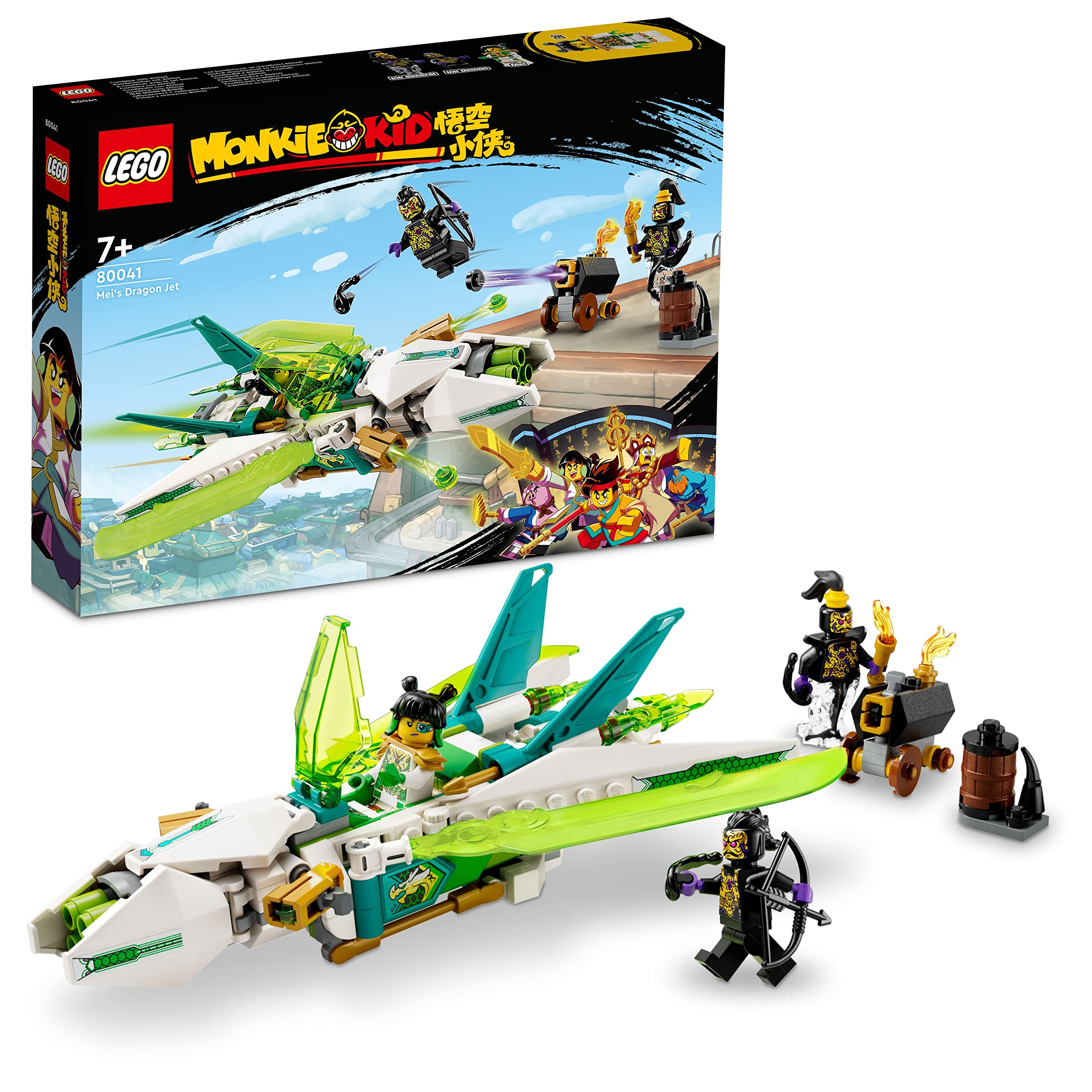 LEGO 80041 Monkie Kid Mei's Dragon Jet Building Bricks Toy 7+ 246 Pieces - Combine With 80040 For Even More Fun