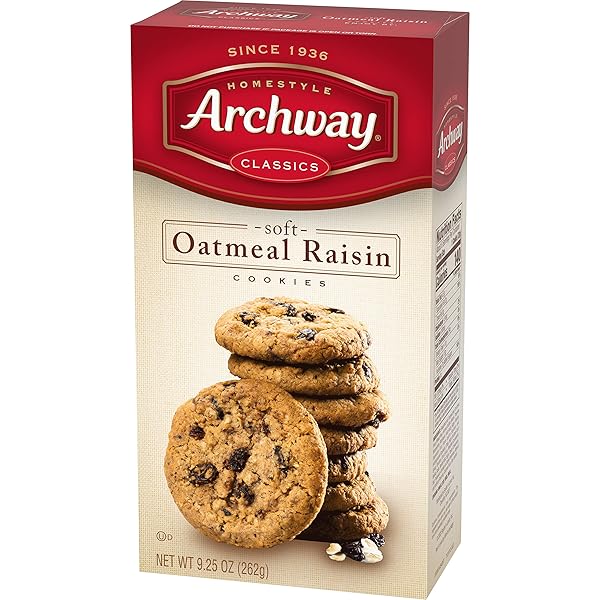 ARCHWAY CLASSIC SOFT OATMEAL RAISIN COOKIES, 9.25 OUNCE