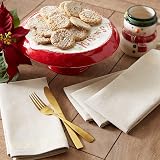 DII Oversized Metallic Cotton Napkins 20x20 Gold Stripe 6 Pack Dinner Holiday view 4
