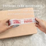 REQUISITE NEEDS Fragile Packing Tape 6 Rolls 48mm x 66m Durable 45µm view 5