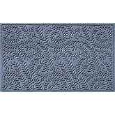 WaterHog Indoor/Outdoor Door Mat, 3' x 5', Made in USA, Durable & Skid-Resistant Front Door Rug, Decorative, Water-Trapping & Heavy-Duty Entryway Floor Mat For Your Home, Boxwood Collection, Bluestone