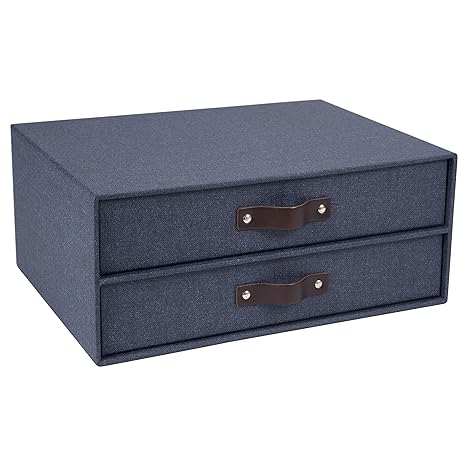 Bigso 2 Drawer Birger Canvas Paper Laminate Easy Pull Handle File
