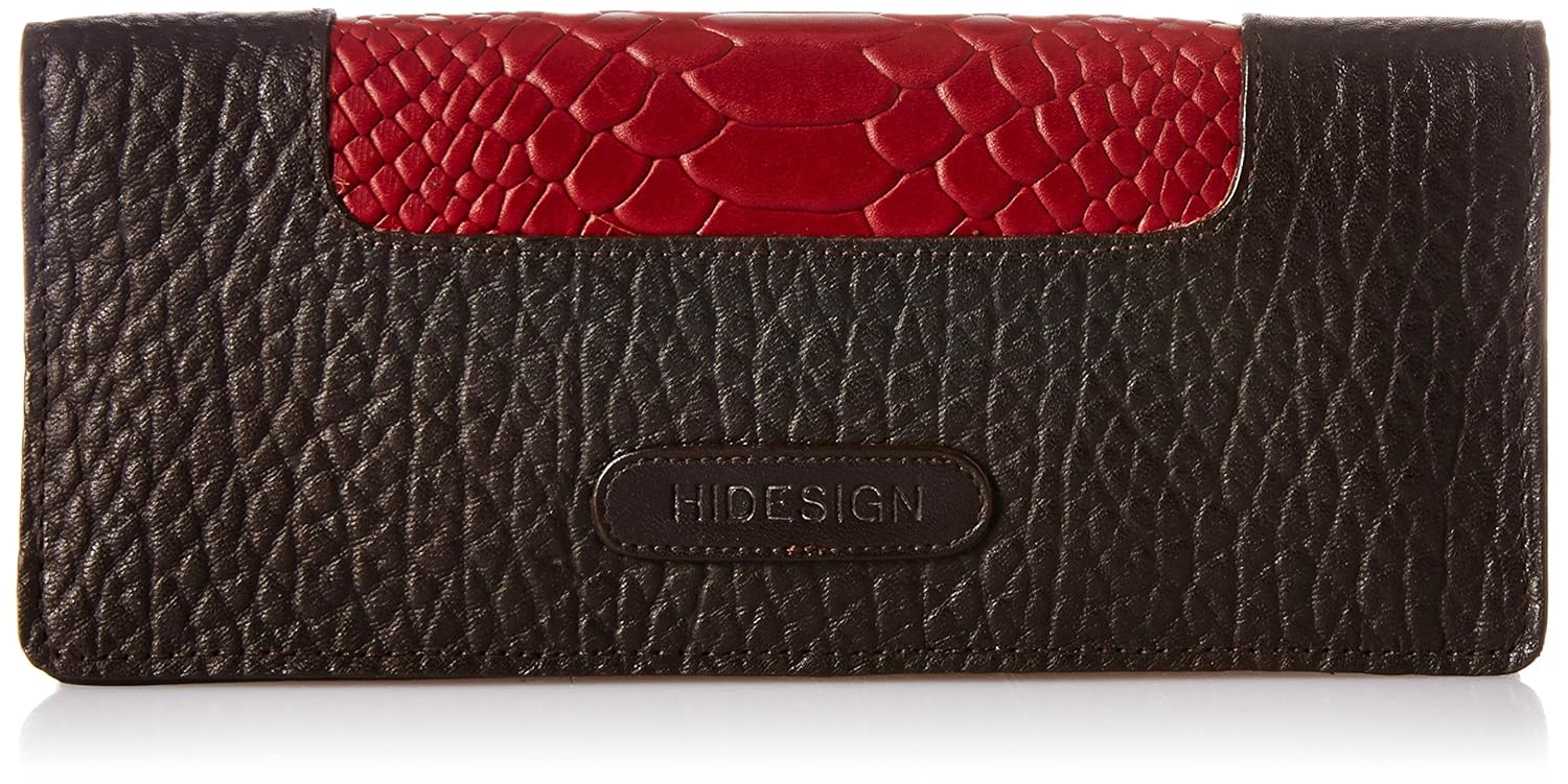 hidesign women's clutch with no (brown red)