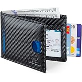 SERMAN BRANDS RFID Blocking Slim Bifold Genuine Leather Thin Minimalist Front Pocket Wallets for Men Billfold Wallet Men Gift