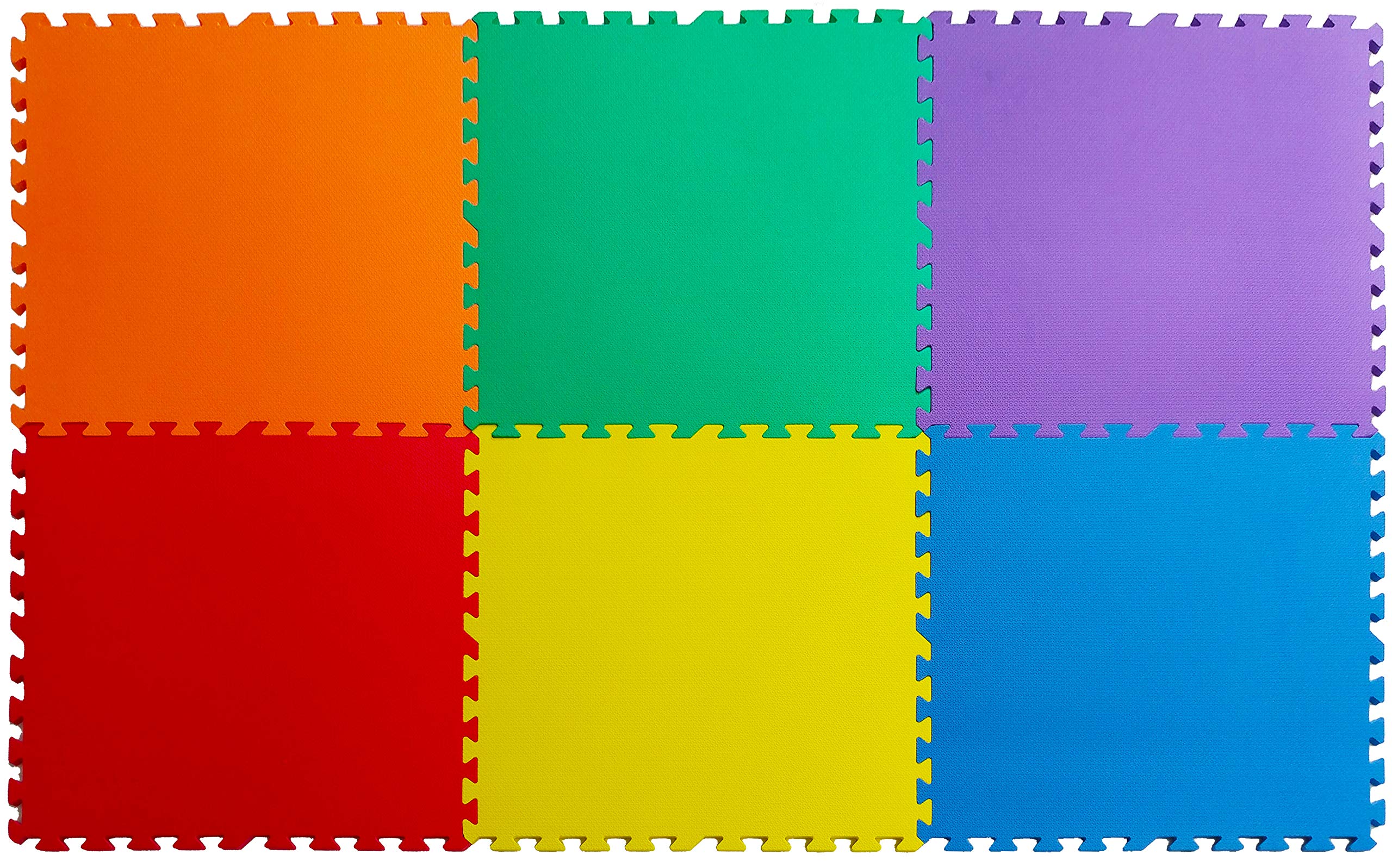 EWONDERWORLD 6 Piece Interlocking Foam Play Mat Extra Large Thick