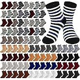 Tivi Tovo 80 Pairs Fuzzy Socks Bulk for Men Cozy Fluffy Warm Plush Slipper Socks Plush Sleeping Fleece Boot for Men Homeless Winter