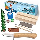 BeaverCraft Wood Carving Kit for Kids DIY 08 - Whittling Kit for Beginners - Hobby Kits for Boys – Whittling Set Includes Saf