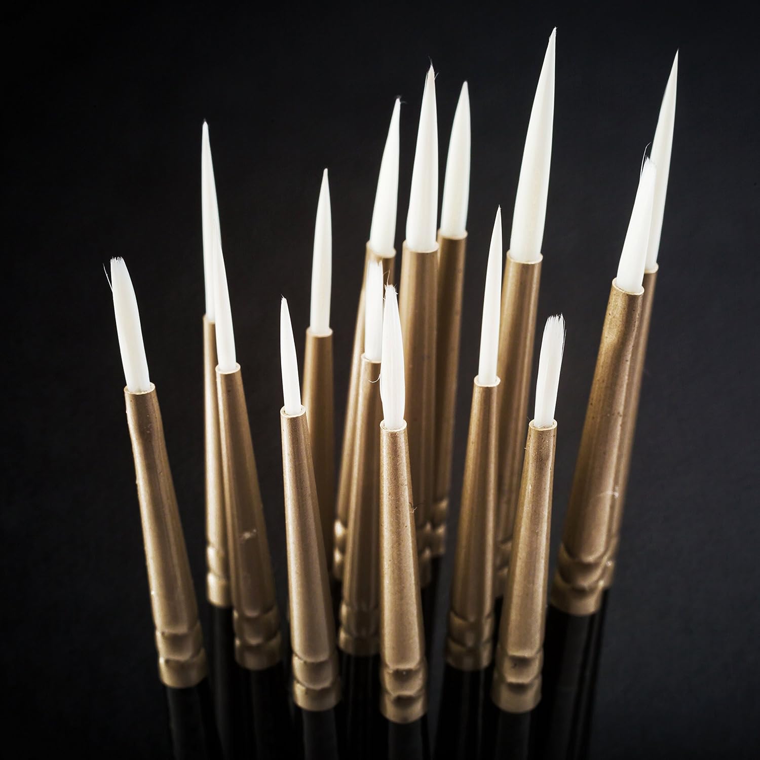 Arteza Small Paint Brushes, Set of 15, Fine Paint Brush Pack for Model Painting and Canvases Thin - Image 5