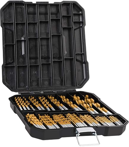 HARFINGTON 23mm Drill Bit 1/2" Reduced Shank Round 4241 High Speed Steel Nitriding Black 118° Standard Point For Plastic Wood Copper Aluminum Iron