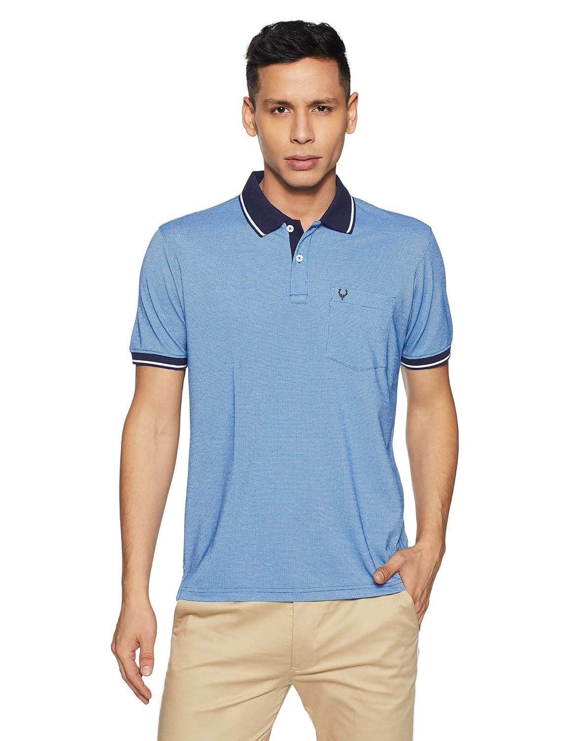 allen solly men's solid regular fit casual shirt