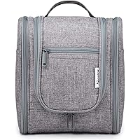 Hanging Travel Toiletry Bag Cosmetic Make up Organizer for Women and Men (Grey (Medium))