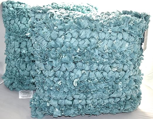 Amazon Com Set Of Two 2 Cynthia Rowley Textured Pebble Ruffle