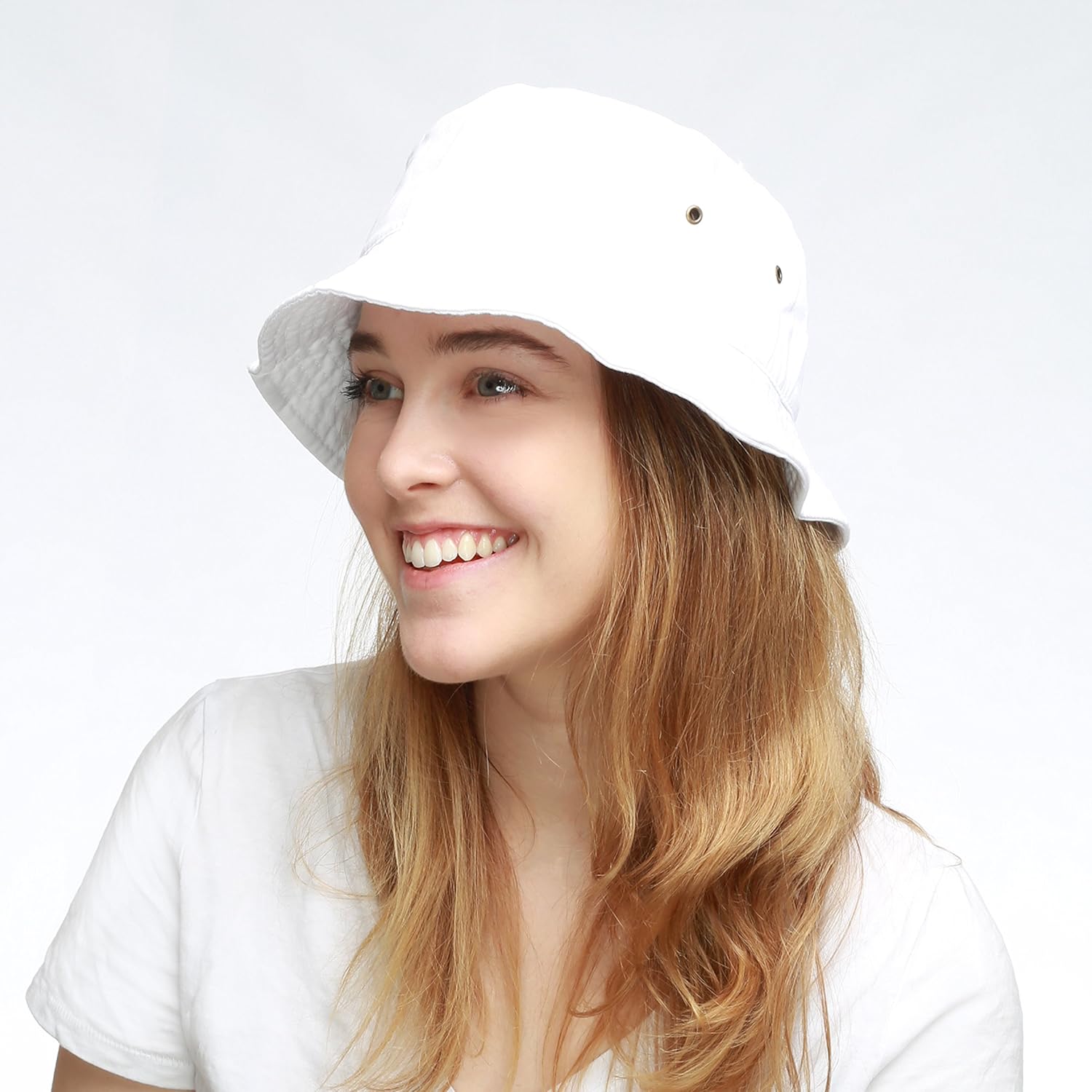 The Hat Depot 300N Unisex 100% Cotton Packable Summer Travel Bucket Beach Sun Hat at  Women’s Clothing store