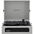 Crosley CR8017B-GY Voyager Vintage Portable Vinyl Record Player Turntable with Bluetooth in/Out and Built-in Speakers, Gray