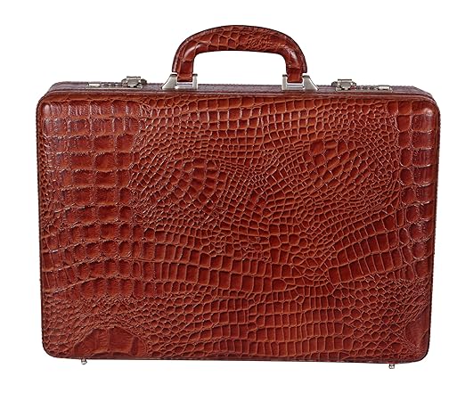 C Comfort Leather 19 Liters Tan Expandable Briefcase (EL526_TN)