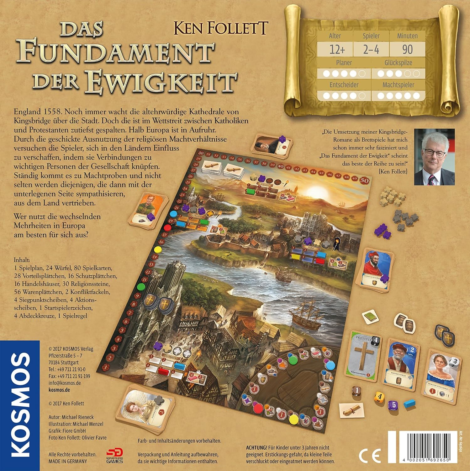 Kosmos Das Fundament Der Ewigkeit Ken Follett Strategiespiel Spiel Ab 12j 692650 Spielzeug Spiele