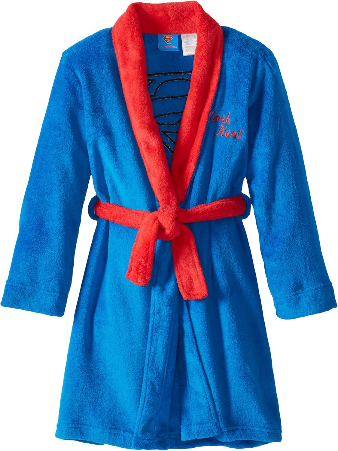 Komar Kids Little Boys' Superman Fleece Bathrobe, Blue, Small Bathrobes Clothing