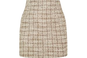 Ellames Women's Mini Club Skirt Basic Bodycon High Waist Pencil Skirts with Slit