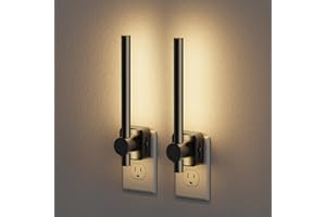 JandCase Night Lights Plug into Wall,0-200LM Dimmable LED Nightlights, 2 Pack Soft White 3000K Vanity Night Light with Auto Light Sensor for Bathroom Dressing Room