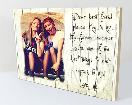 Targa Personalizzabile Con Foto Dei Migliori Amici E Frasi Sull Amicizia Adatta Per Compleanno Natale O Altre Occasioni Legno 8x12 Inches Amazon It Casa E Cucina