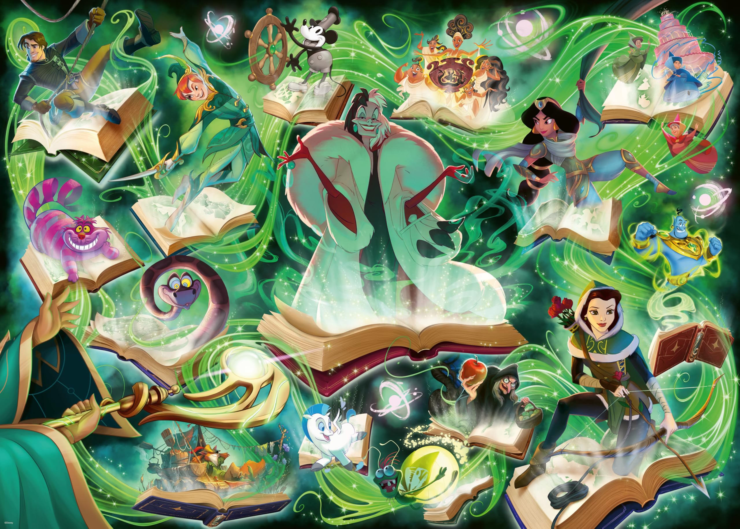 Photo 1 of Ravensburger Disney Lorcana - Glimmers of The Realm: Emerald 1000 Piece Jigsaw Puzzle | Premium Quality Made in Europe | FSC Certified Materials