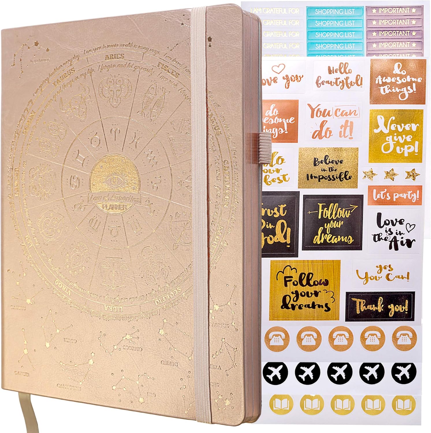 2025-2026 Planner Weekly and Monthly, Rose Gold, B5 (Sept-Dec) 26.5x 12x 3 cm