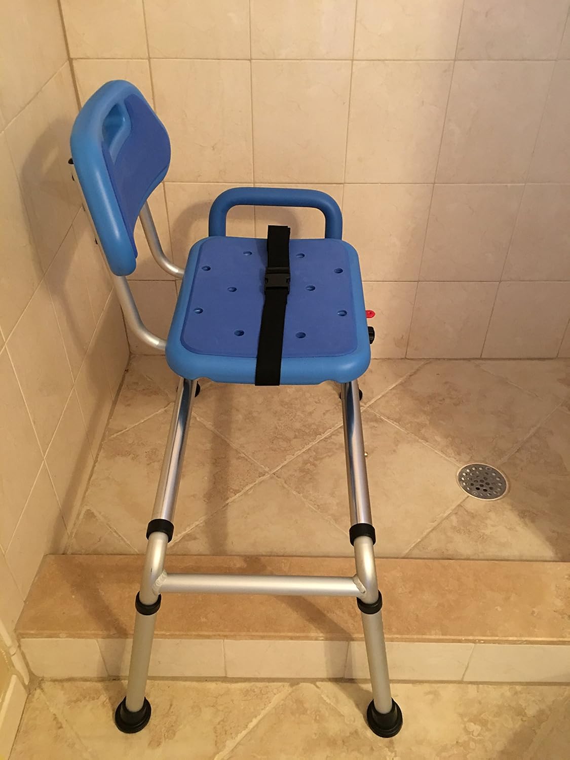 Gateway Premium Sliding Bath Transfer Bench with Swivel Seat-Padded (Blue): Health & Personal Care